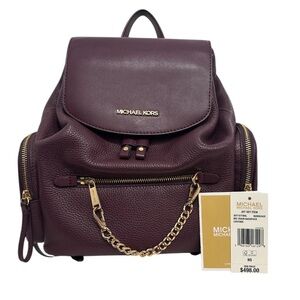 Michael Kors Purple Leather Backpack